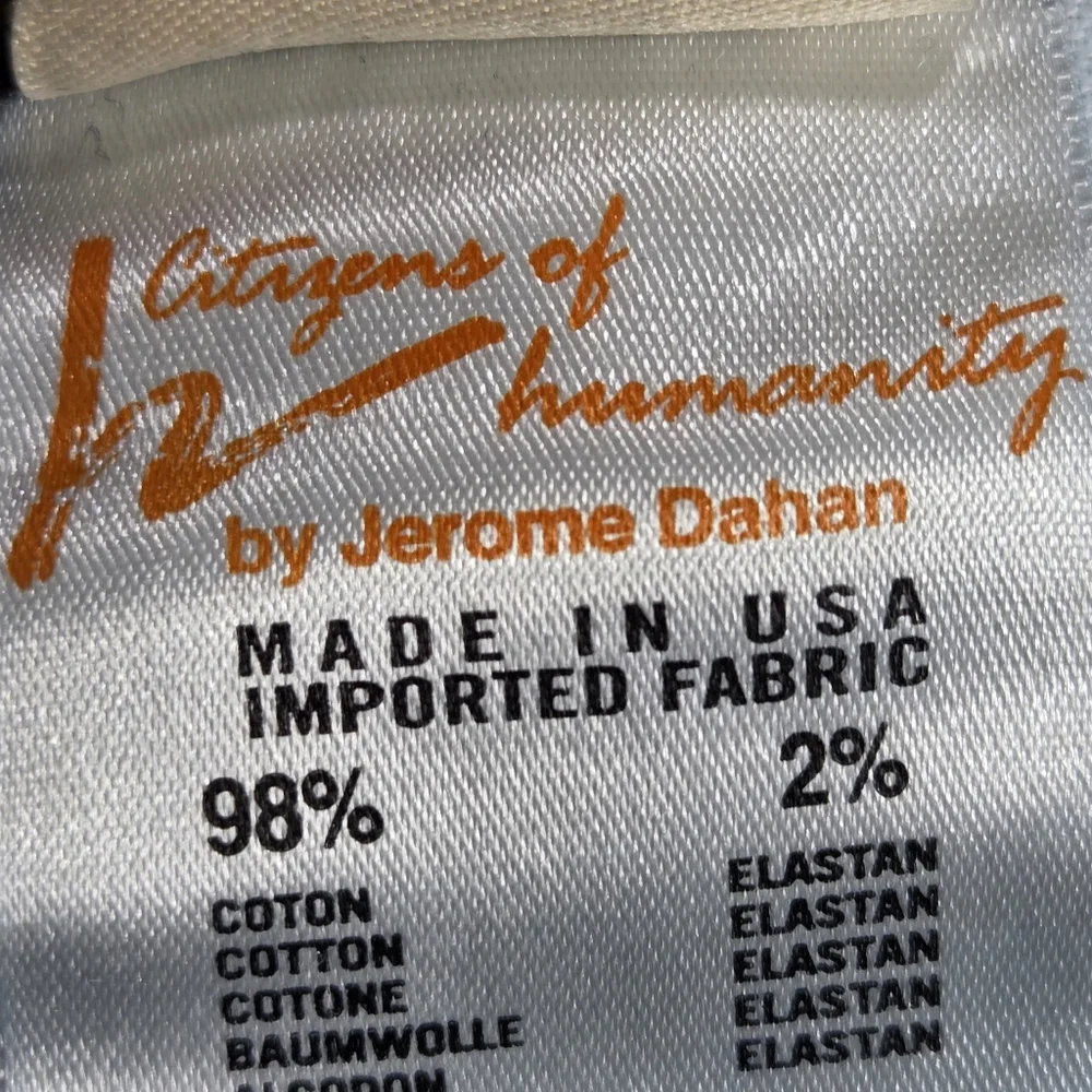 Citizens Of Humanity Jerome Dahan NWOT Y2K Low Waist Bootcut Stretch Jeans SZ 28